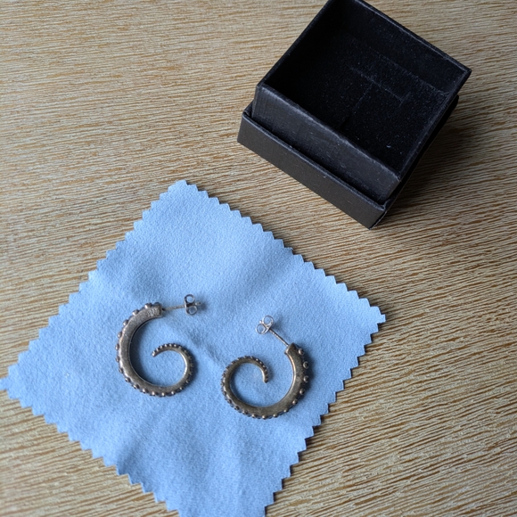 Sterling Silver Octopus Earrings - Picture 1 of 3